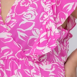 JEANS Midimekot | Plus!></noscript>Amy & Clo Abigail mekko valkoinen-pinkki