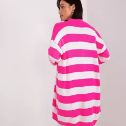 JEANS Neuleet></noscript>Badu Priya neuletakki neonpinkkiraidallinen
