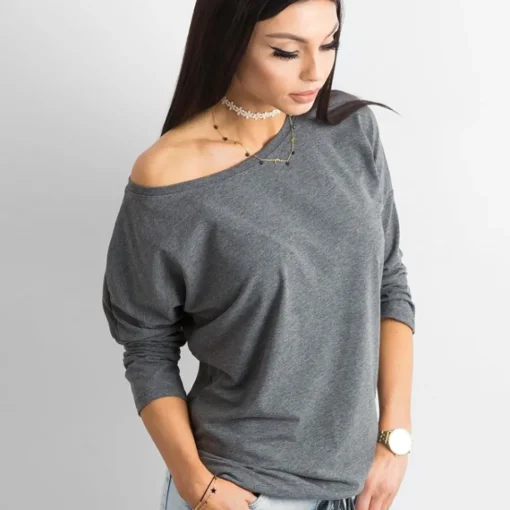JEANS Pitkähihaiset Paidat>Basic Fiona paita tummanharmaa