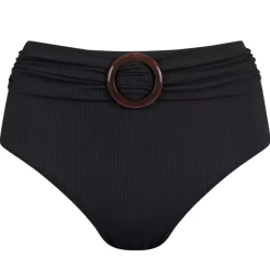 JEANS Uima-asut>Chlamys Varia High Waist Ribbed bikinihousut musta