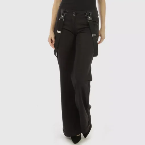 JEANS Housut>Crazy Lover Wide Suspender housut musta