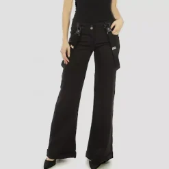 JEANS Housut>Crazy Lover Wide Suspender housut musta
