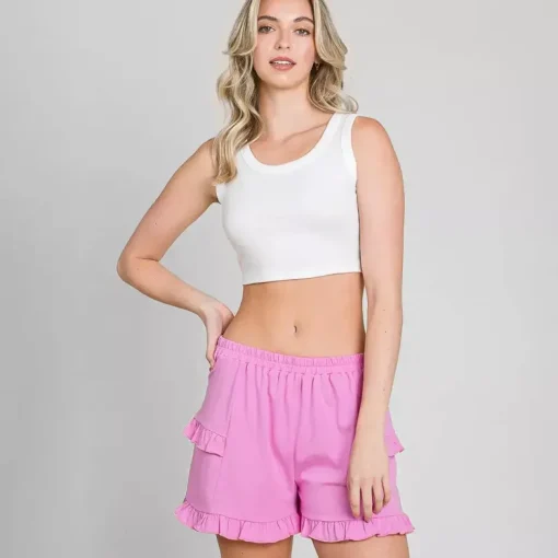 JEANS Shortsit Ja Caprit>Culture Code Amada shortsit charm pink