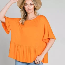 JEANS Lyhythihaiset Paidat Ja Topit | Plus!>Culture Code Estela trikoopaita new sunkist