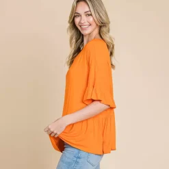 JEANS Lyhythihaiset Paidat Ja Topit | Plus!>Culture Code Estela trikoopaita new sunkist