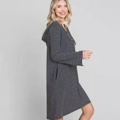 JEANS Hupparit>Culture Code Londyn raidallinen trikoomekko musta