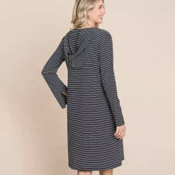 JEANS Hupparit>Culture Code Londyn raidallinen trikoomekko musta