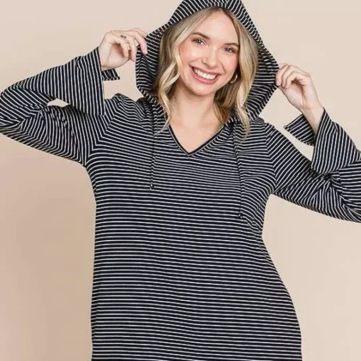 JEANS Hupparit>Culture Code Londyn raidallinen trikoomekko musta