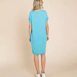 JEANS Minimekot></noscript>Culture Code Sierra t-paitamekko pastel teal