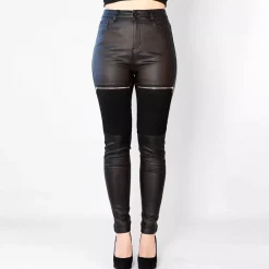 JEANS Housut>Daysie High Waist Coated housut musta