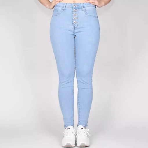 JEANS Farkut>Daysie high waist stretchfarkut light blue