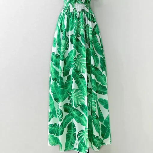 JEANS Maksimekot>Elle Carina lehtikuvioitu mekko valkoinen