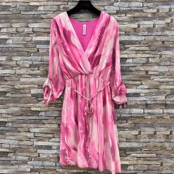 JEANS Minimekot>Elle Diana Waves mekko pinkki