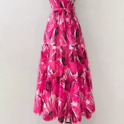 JEANS Maksimekot></noscript>Elle Enola lehtikuvioinen mekko pinkki
