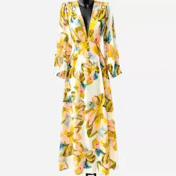 JEANS Maksimekot>Elle Julietta kuvioitu maksimekko mustard