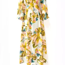 JEANS Maksimekot></noscript>Elle Julietta kuvioitu maksimekko mustard