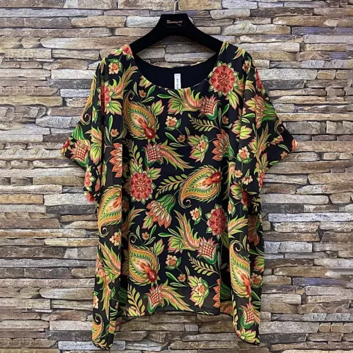 JEANS Lyhythihaiset Paidat Ja Topit>Elle Lilane paisleykuvioinen paita musta