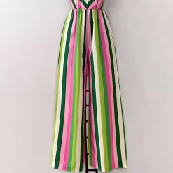 JEANS Jumpsuit-haalarit></noscript>Elle Olivia raidallinen jumpsuit vihreä