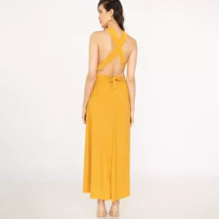 JEANS Maksimekot></noscript>Elle Pitch Multi Tie mekko mustard