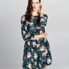 JEANS Minimekot>Emerald Charlotte kuvioitu taskumekko navy