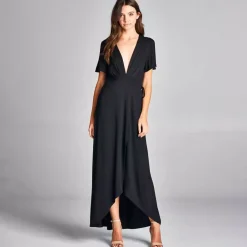 JEANS Maksimekot>Emerald Deep kietaisumekko musta