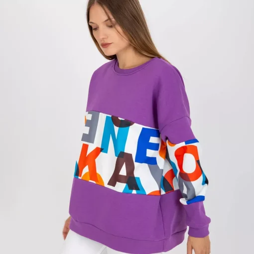 JEANS Pitkähihaiset Paidat>Exmoda Madalynn collegepaita purppura