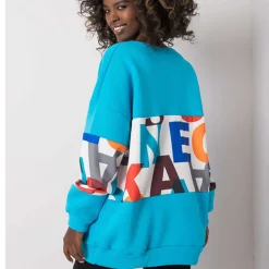 JEANS Pitkähihaiset Paidat></noscript>Exmoda Madalynn collegepaita turkoosi