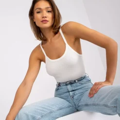 JEANS Lyhythihaiset Paidat Ja Topit>Exmoda Mariana ribbitoppi valkoinen