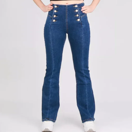 JEANS Farkut>Foly Rose Flared stretchfarkut t.sininen
