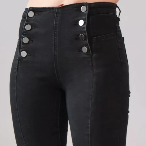 JEANS Farkut>Foly Rose Flared stretchfarkut musta