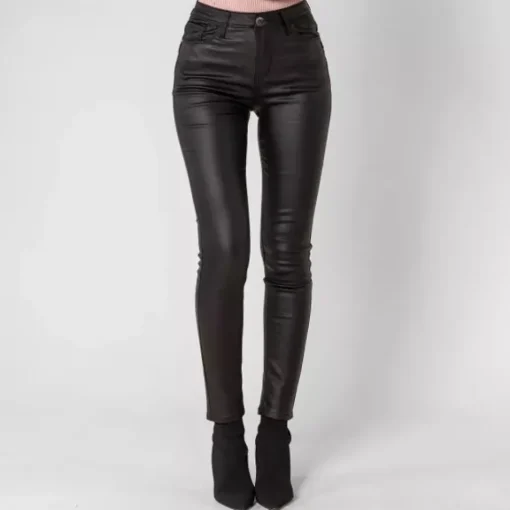 JEANS Housut>Foly Rose Push up Coated housut musta