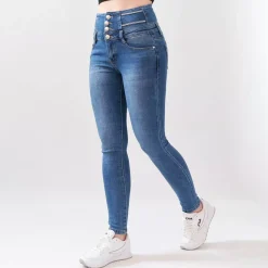 JEANS Farkut></noscript>Foly Rose stretchfarkut sininen