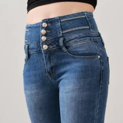 JEANS Farkut></noscript>Foly Rose stretchfarkut sininen