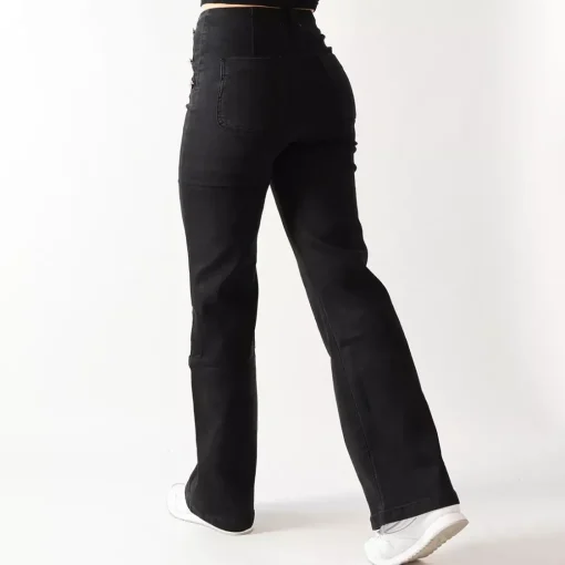 JEANS Farkut>Foly Rose Wide stretchfarkut musta