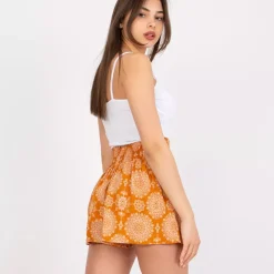 JEANS Shortsit Ja Caprit>Fresh Made Alewtina kukkakuvioiset shortsit oranssi