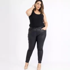JEANS Housut | Plus!>Girl Vivi Coated housut musta