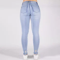 JEANS Farkut></noscript>Girl Vivi push up stretchfarkut vaaleansininen