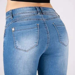JEANS Shortsit Ja Caprit | Farkut></noscript>Girl Vivi Ripped farkkucaprit v.sininen