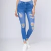 JEANS Farkut>Girl Vivi ripped skinny stretchfarkut sininen
