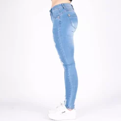 JEANS Farkut></noscript>Girl Vivi ripped skinny stretchfarkut vaaleansininen