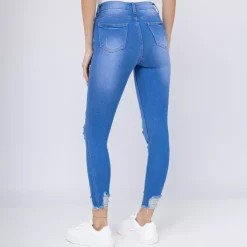 JEANS Farkut></noscript>Girl Vivi ripped skinny stretchfarkut sininen