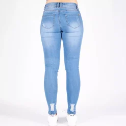 JEANS Farkut></noscript>Girl Vivi ripped skinny stretchfarkut vaaleansininen