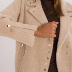 JEANS Takit></noscript>Hanoi Biker villaneuletakki beige