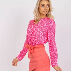 JEANS Pitkähihaiset Paidat></noscript>Italy Moda Inesa pinkki sydänkuvioinen paita
