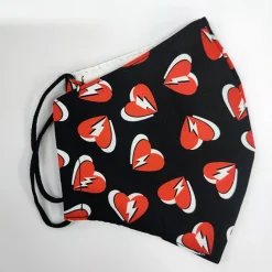 JEANS Kasvosuojat>Kasvosuoja puuvillainen Broken Hearts/musta