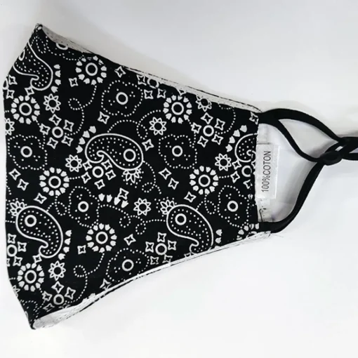 JEANS Kasvosuojat>Kasvosuoja puuvillainen säädettävä paisley/musta