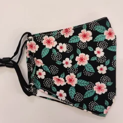 JEANS Kasvosuojat>Kasvosuoja säädettävä puuvillainen kukkakuvio/musta
