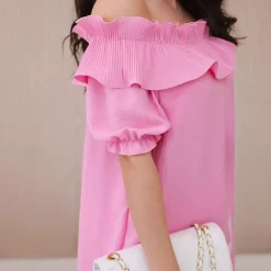 JEANS Lyhythihaiset Paidat Ja Topit></noscript>Kesi Amelia Spanish paita baby pink