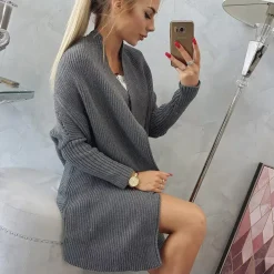 JEANS Neuleet>Kesi Anu neuletakki tummanharmaa
