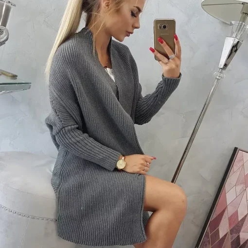 JEANS Neuleet>Kesi Anu neuletakki tummanharmaa